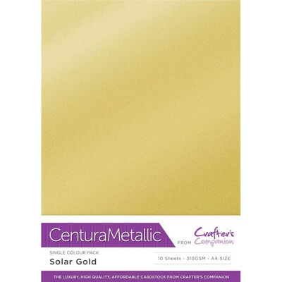 Centura Metallic A4 Solar Gold Card - 10 Sheet Pack image number 1