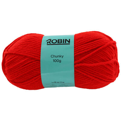 Robin Chunky: Red Yarn 100g image number 1