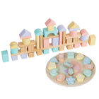 PlayWorks Wooden Clock and Block Bundle image number 1