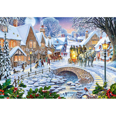 Fun in the Snow 1000 Piece Jigsaw Puzzle image number 2