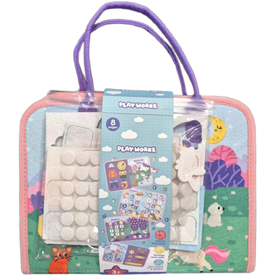 PlayWorks Felt Activity Busy Book: Pink image number 1