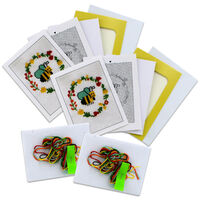 Make Your Own Cross Stitch Happy Bee Card: Pack of 2