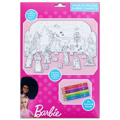 Barbie A4 Make & Colour Campsite Set image number 1