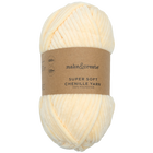 Super Soft Chenille Acrylic Yarn: Cream image number 1