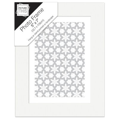 White Photo Frame: 5&rdquo; x 7&rdquo; image number 1