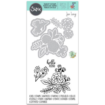 Sizzix Framelits Die & Stamp Set: Floral Bunch image number 1