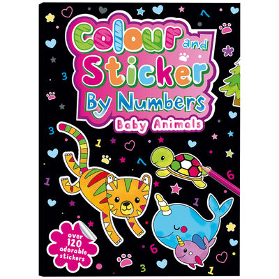 Colour and Sticker by Numbers: Baby Animals image number 1