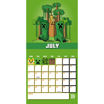 Official Minecraft 2022 Square Calendar image number 2