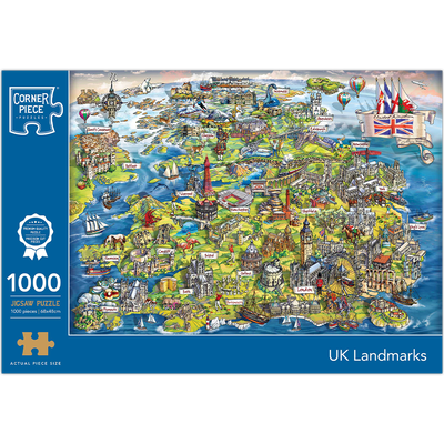 UK Landmarks 1000 Piece Jigsaw Puzzle image number 1