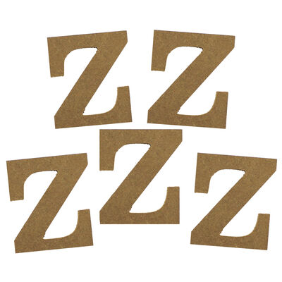MDF Letter Z: Pack of 5 image number 1