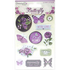 Dovecraft Premium Butterfly Kisses Puffy Stickers - Pack of 12 image number 1