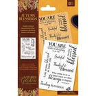 Autumn Blessings Collection Photopolymer Stamp: Thankful & Blessed image number 1