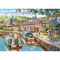 Boating On The Canal 500 Piece Jigsaw Puzzle