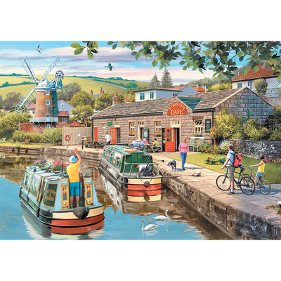 Boating On The Canal 500 Piece Jigsaw Puzzle image number 2