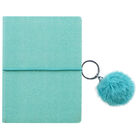 A6 Blue Glitter Notebook with Keyring image number 1