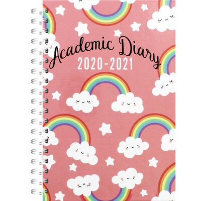 A6 Rainbow Week to View 2020-21 Academic Diary image number 1