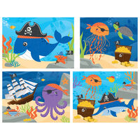 Pirate Adventures 4-in-1 Jigsaw Puzzle Set