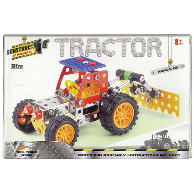 Metal Tractor Model Kit: 132 Pieces image number 2