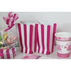 5 Pink Striped Paper Popcorn Favour Boxes image number 3