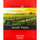 High Quality 12ml Acrylic Paints - Set of 20 image number 1