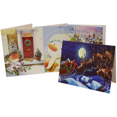 20 Christmas Cards: Assorted Designs image number 2