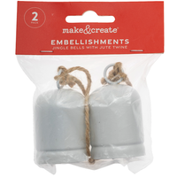 White Metal Bells: Pack of 2