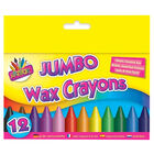 Jumbo Wax Crayons Pack Of 12 Assorted image number 1