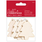 Glittered Tree Wooden Tags: Pack of 4 image number 1