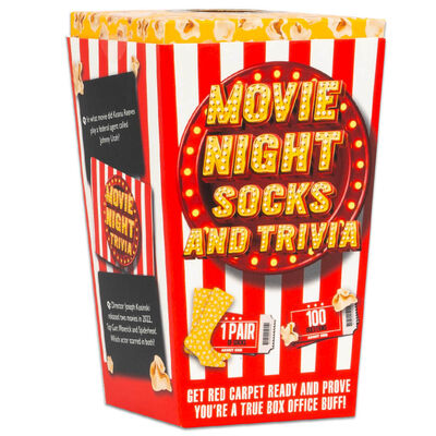 Movie Night Trivia and Socks Set image number 1