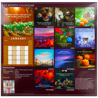 Inspirations 2022 Square Calendar and Diary Set image number 4