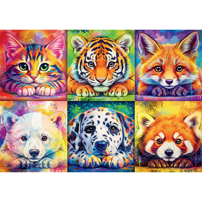 Painted Animals 1000 Piece Jigsaw Puzzle image number 2