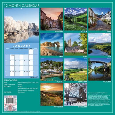Beautiful England 2021 Calendar and Diary Set image number 2