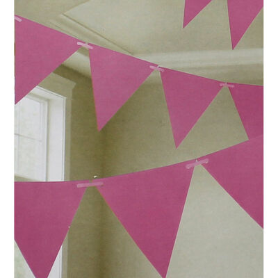 Pink Paper Pennant Banner 4.5m Bunting image number 2
