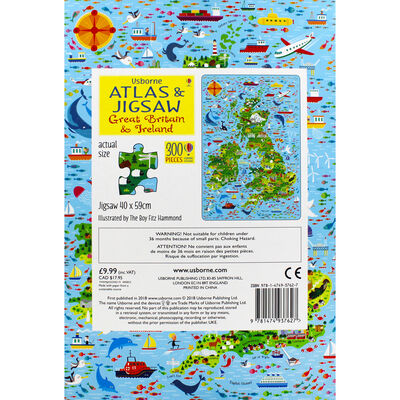 Usborne Great Britain and Ireland Atlas and 300 Piece Jigsaw image number 3