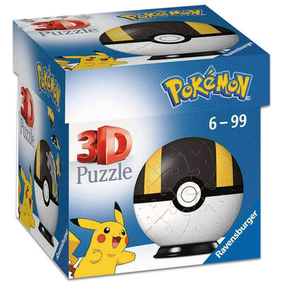 Black Pokeball 3D 54 Piece Jigsaw Puzzle image number 1