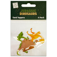 Card Jurassic Dinosaurs Toppers: Pack of 4