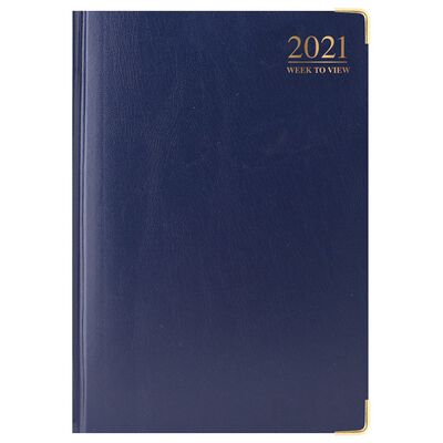 A4 Padded Week To View 2021 Diary Assorted image number 3