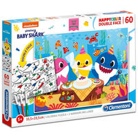 Baby Shark Double Sided 60 Piece Jigsaw Puzzle