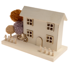 Wooden House with Pom Poms image number 3