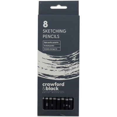 Crawford & Black Sketching Pencils: Pack of 8 image number 1