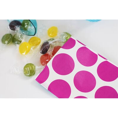 10 Pink Polka Dot Paper Favour Bags image number 3