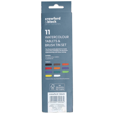 Crawford & Black Colour Tablets & Brush Tin Set image number 3