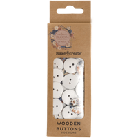 Autumn Bloom Wooden Buttons: Pack of 50