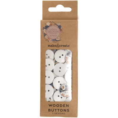 Autumn Bloom Wooden Buttons: Pack of 50 image number 1