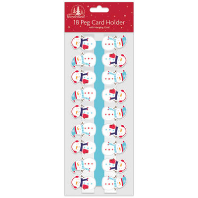 18 Peg Christmas Card Holder: Assorted image number 2