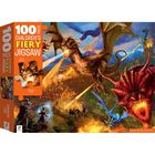 100-Piece Fiery Jigsaw Puzzle: Dragons image number 1