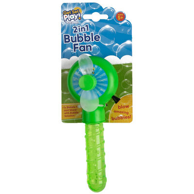 PlayWorks Get Set Play! 2-in-1 Bubble Fan: Assorted image number 1