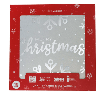 Charity Silver Christmas Cards: Pack of 10 image number 1