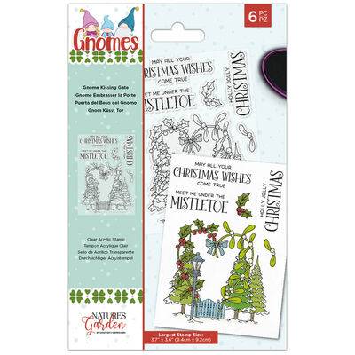 Natures Garden Gnomes Acrylic Stamp - Gnome Kissing Gate image number 1