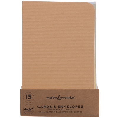 Scalloped Pastel Cards & Envelopes: Pack of 15 image number 2